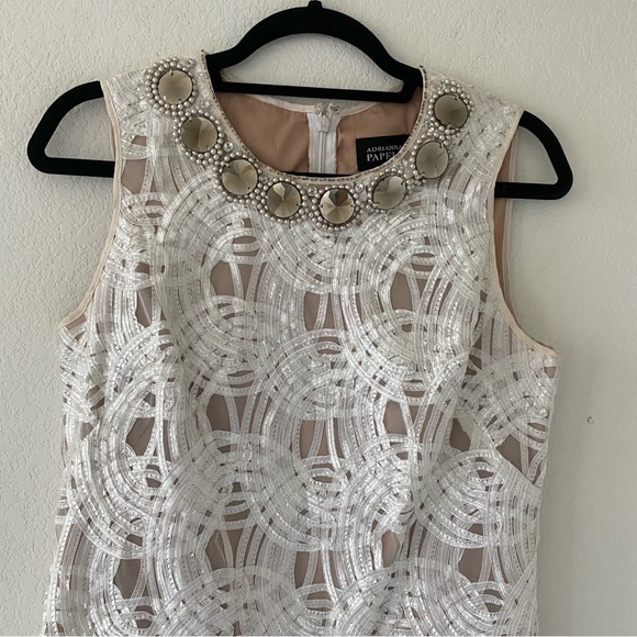 ADRIANNA PAPELL LACE SHIFT DRESS - Picture 11 of 12